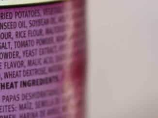 close up of a can's ingredient label