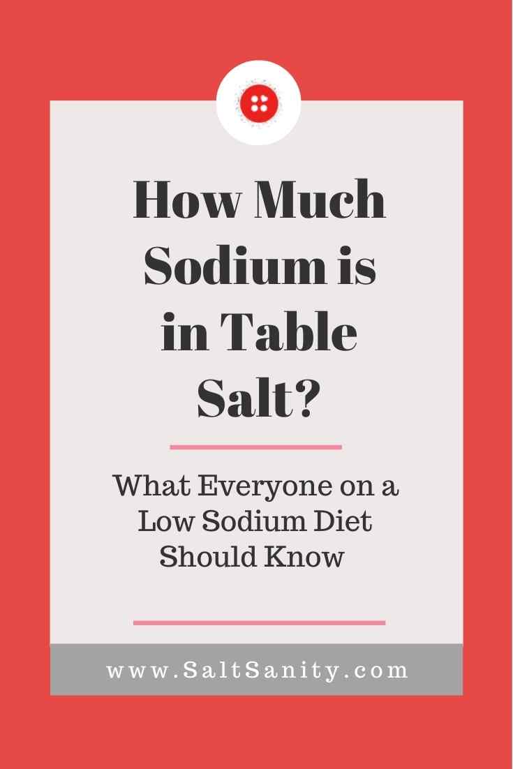 How Much Sodium is in Table Salt? Tips for Low Sodium Living