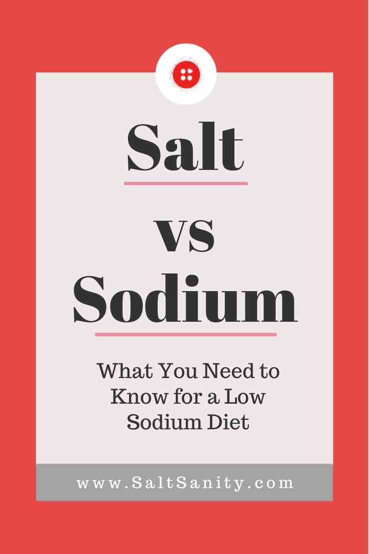 Salt vs Sodium Salt Sanity Are salt and sodium the same?