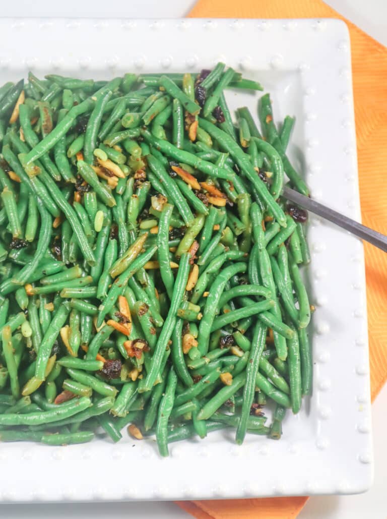 Low Sodium Sautéed Green Beans with Cranberries & Almonds