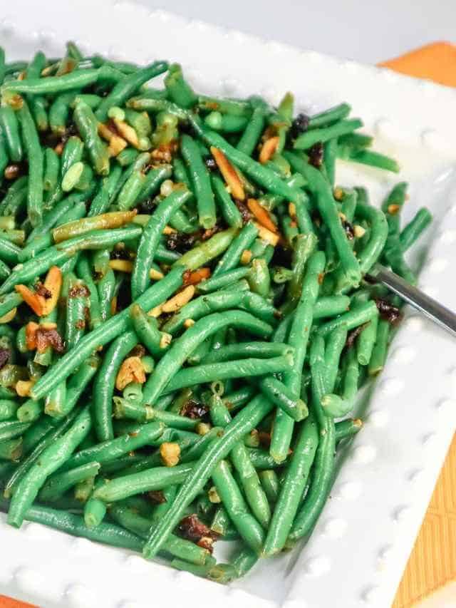 Low Sodium Sautéed Green Beans with Cranberries & Almonds