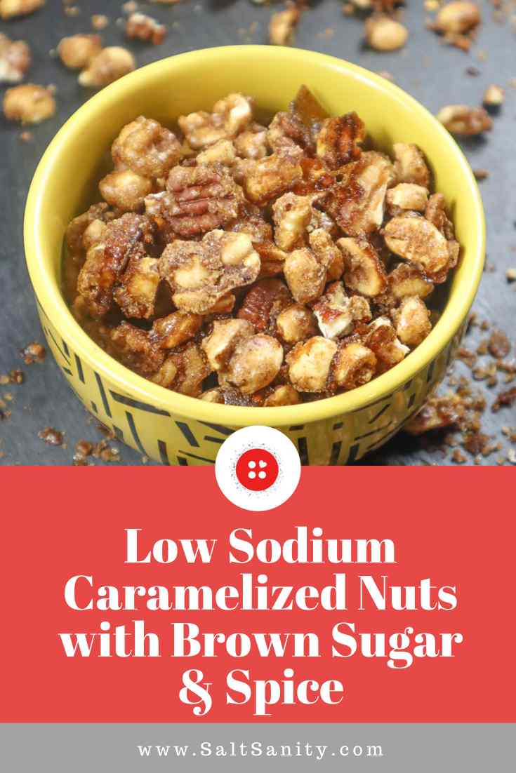 Low Sodium Caramelized Nuts with Brown Sugar & Spice