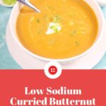 Bowl of Low Sodium Curried Butternut Squash Soup