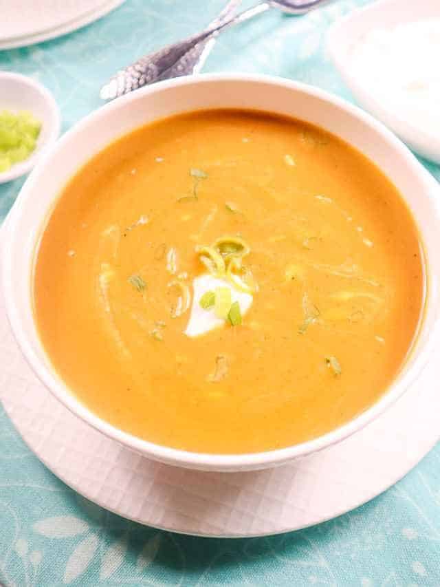 Low Sodium Curried Butternut Squash Soup