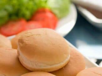 hamburger buns stacked